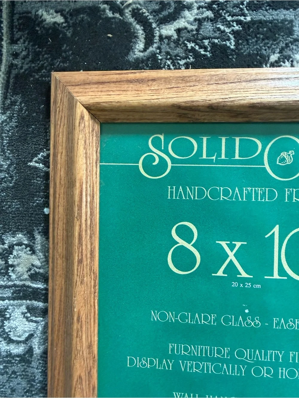 Vtg Solid Oak 8x10” Wood Easel Back Tabletop Desktop Picture Photo Frame